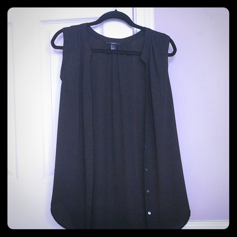 Womens semi-sheer vest top